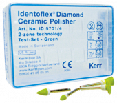 Полир алмаз.д/керамики Идентофлекс НАБОР ID 5701/4 (4шт) зеленые Kerr Dental 